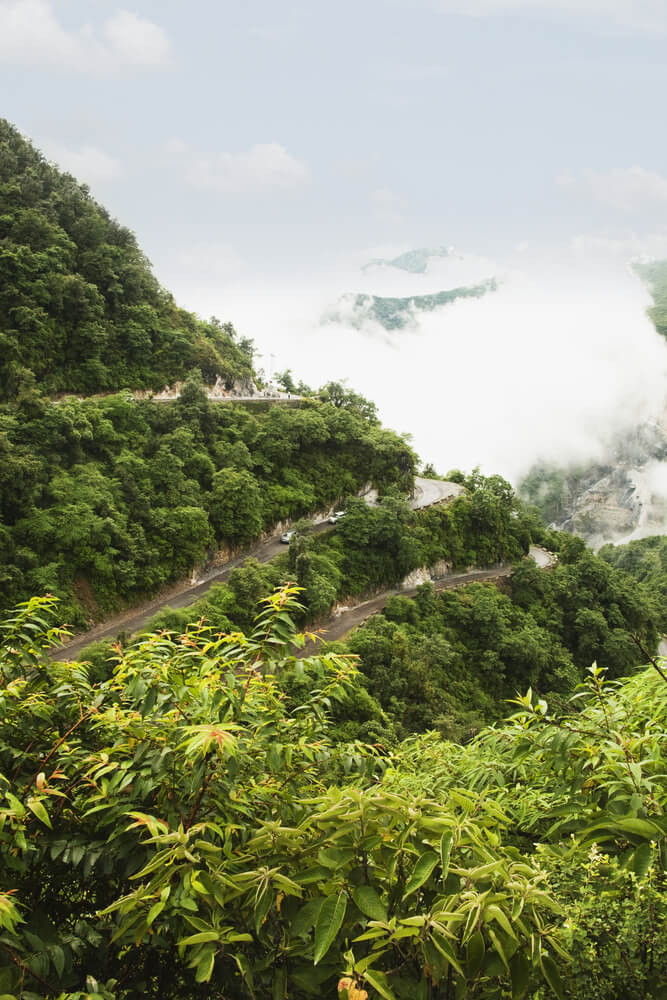 High Angle View of Mountain road, Mussoorie, Dehradun