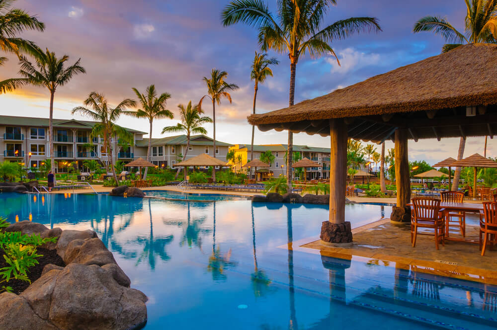 Tropical island of Kauai in Hawaii