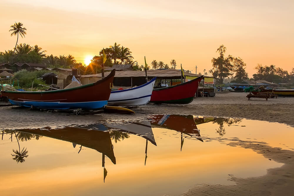 Fishing boats on Arambol beach
