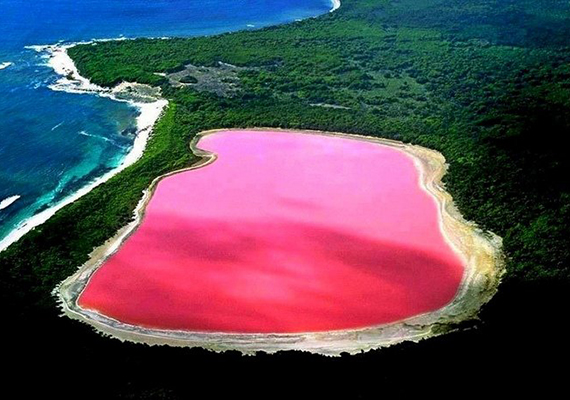 Beautiful places in the world Lake Hillier, Australia