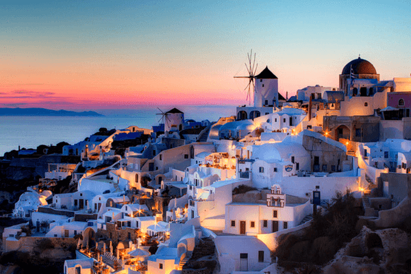 Sunset View Of Oia, Greece Sunset View Of Oia, Honeymoon Destination