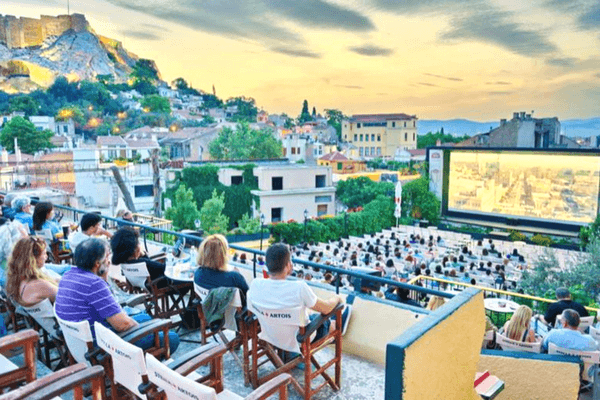 Open-Air Cinema In Kamari Village - 10 Things To Do In Santorini Open-Air Cinema in Kamari Village, Santorini