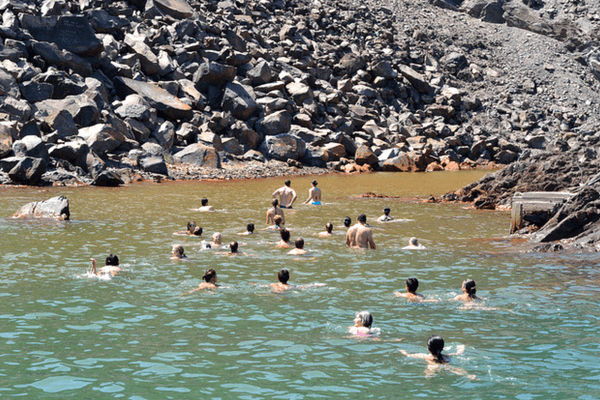Hot Springs In Nea Kameni - 10 Things To Do In Santorini Hot Springs in Nea Kameni, Santorini