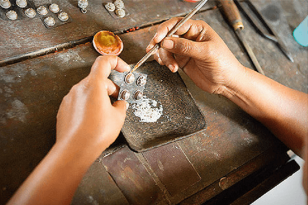 Hand Sculpted Jewelry, Celuk Village Celuk Village in Bali