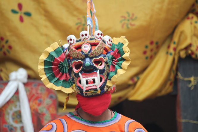 Masks-shopping in Bhutan Masks-shopping in Bhutan