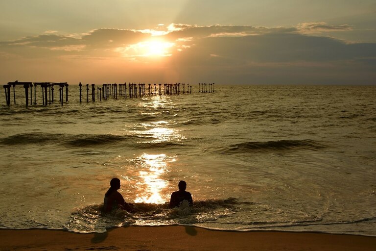 2 people on beach