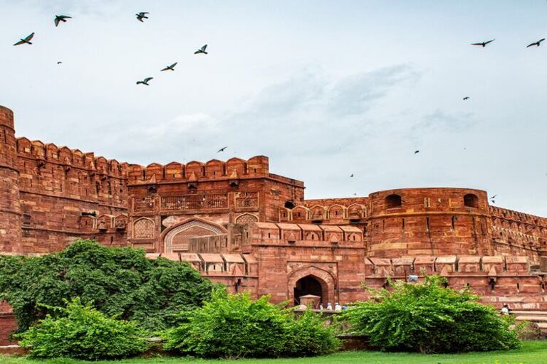 A majestic view of the Agra Fort 